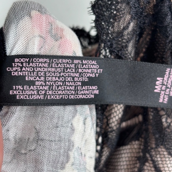 VTG Y2K Victorias Secret Lace Babydoll Tank Top M Floral 90s Fairy Whimsigoth - Picture 7 of 10